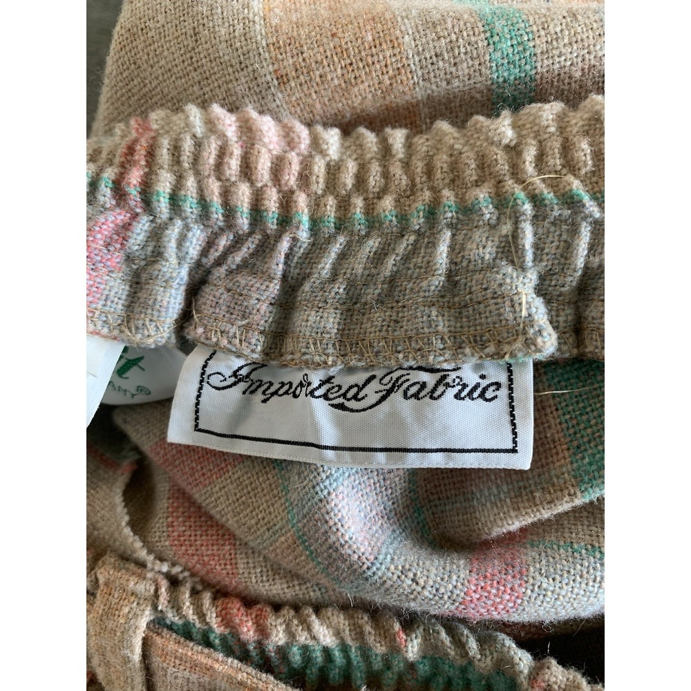 VTG Summit Plaid Skirt A-Line Midi Light Academia Prep Heritage Wool Pastel - Picture 7 of 9